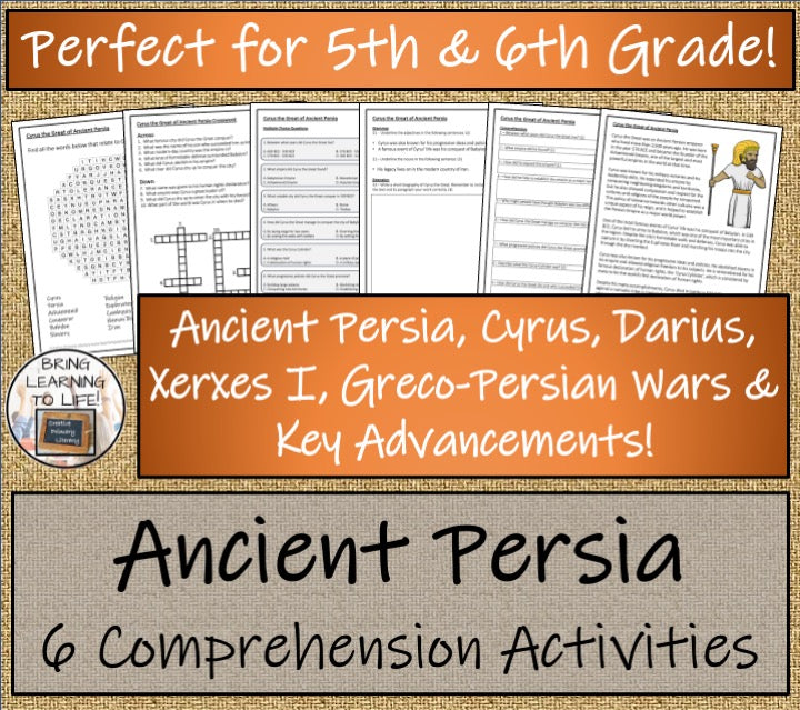 Ancient Persia Close Reading Comprehension Bundle | 5th Grade & 6th Grade