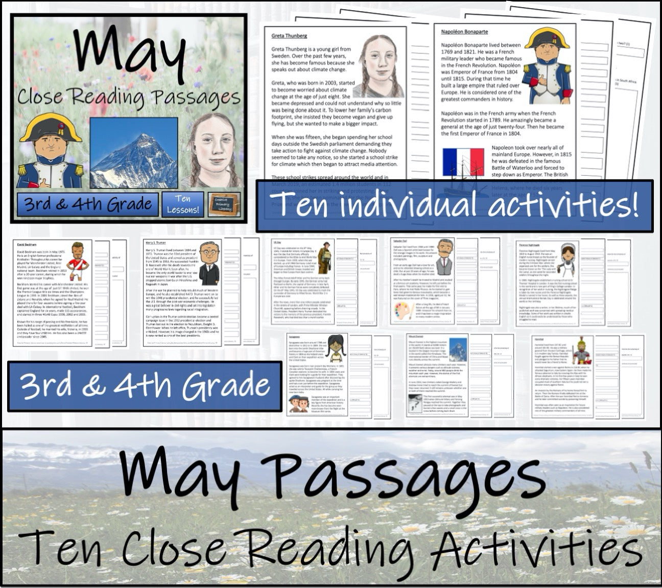 Summer Close Reading Comprehension Book Bundle | 3rd Grade & 4th Grade