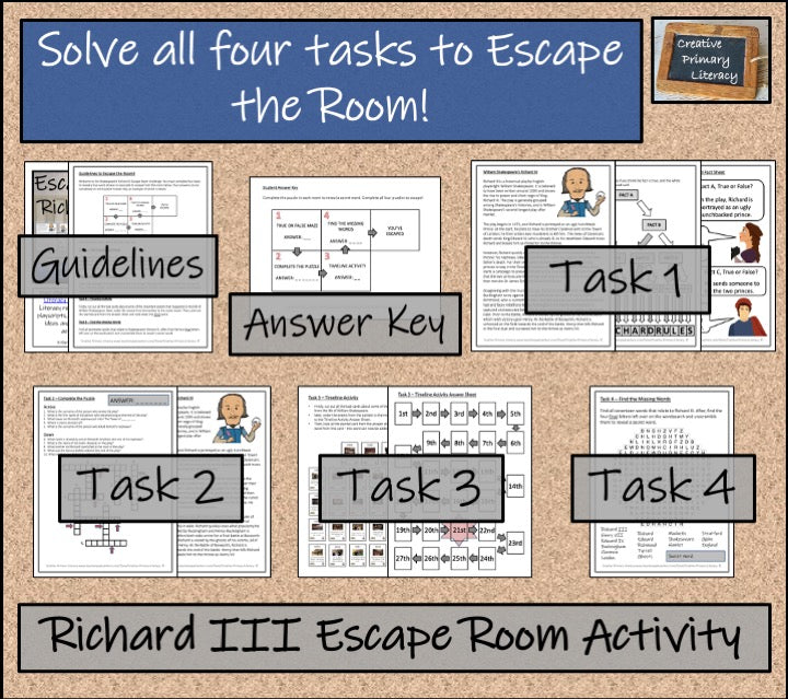 Shakespeare's Richard III Escape Room Activity