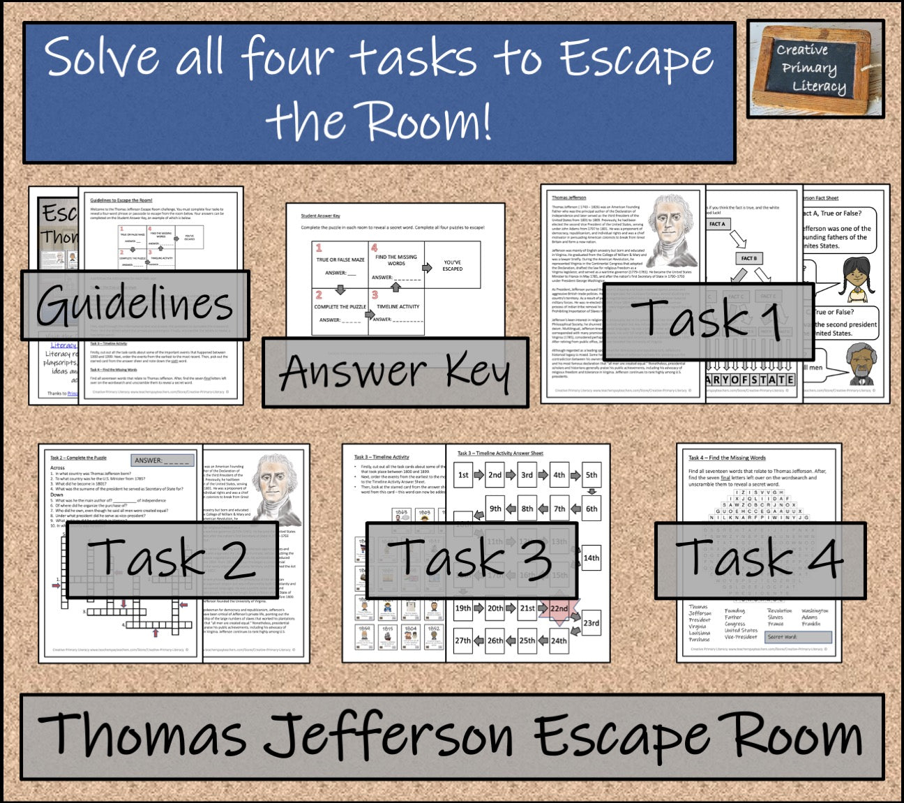 Thomas Jefferson Escape Room Activity