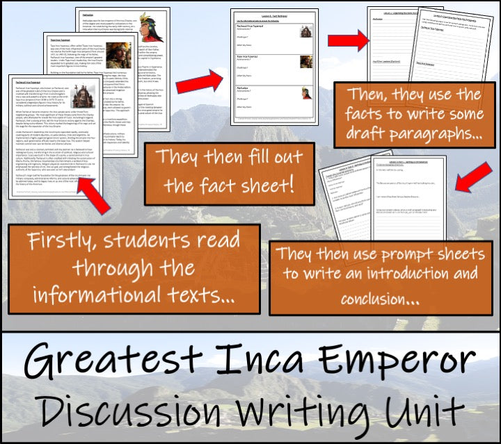 Most Influential Emperor of Inca Empire Opinion Writing Unit | 5th & 6th Grade