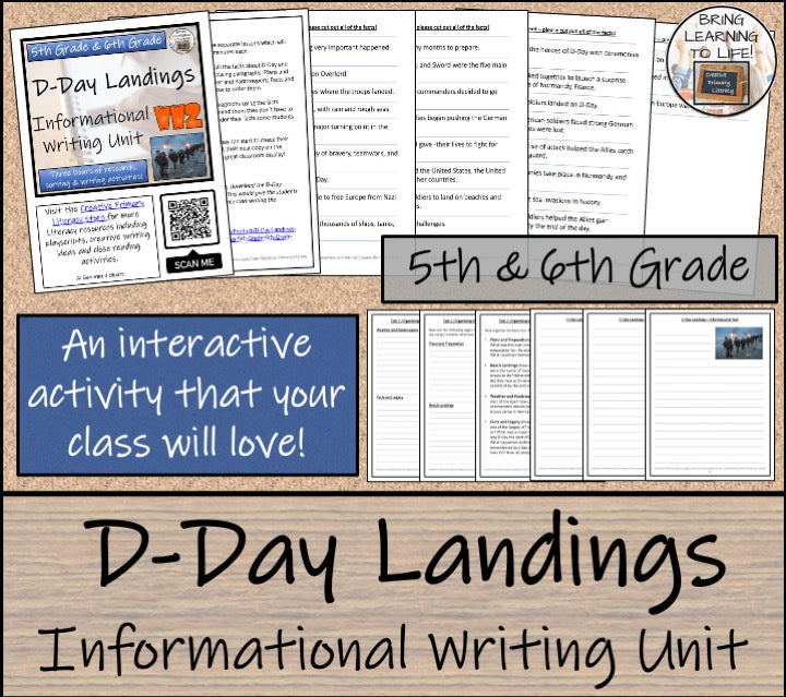 D-Day Landings Informational Writing Unit | 5th Grade & 6th Grade