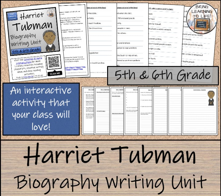 Harriet Tubman Biography Writing Unit | 5th–6th Grade | Black History
