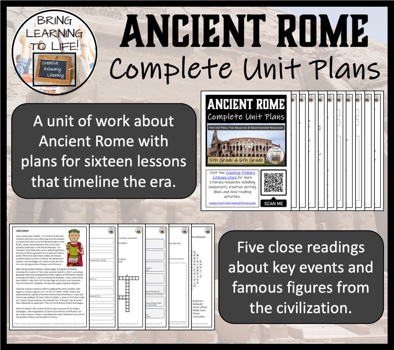 Ancient Rome Unit Plans and Resource Bundle | 5th Grade & 6th Grade