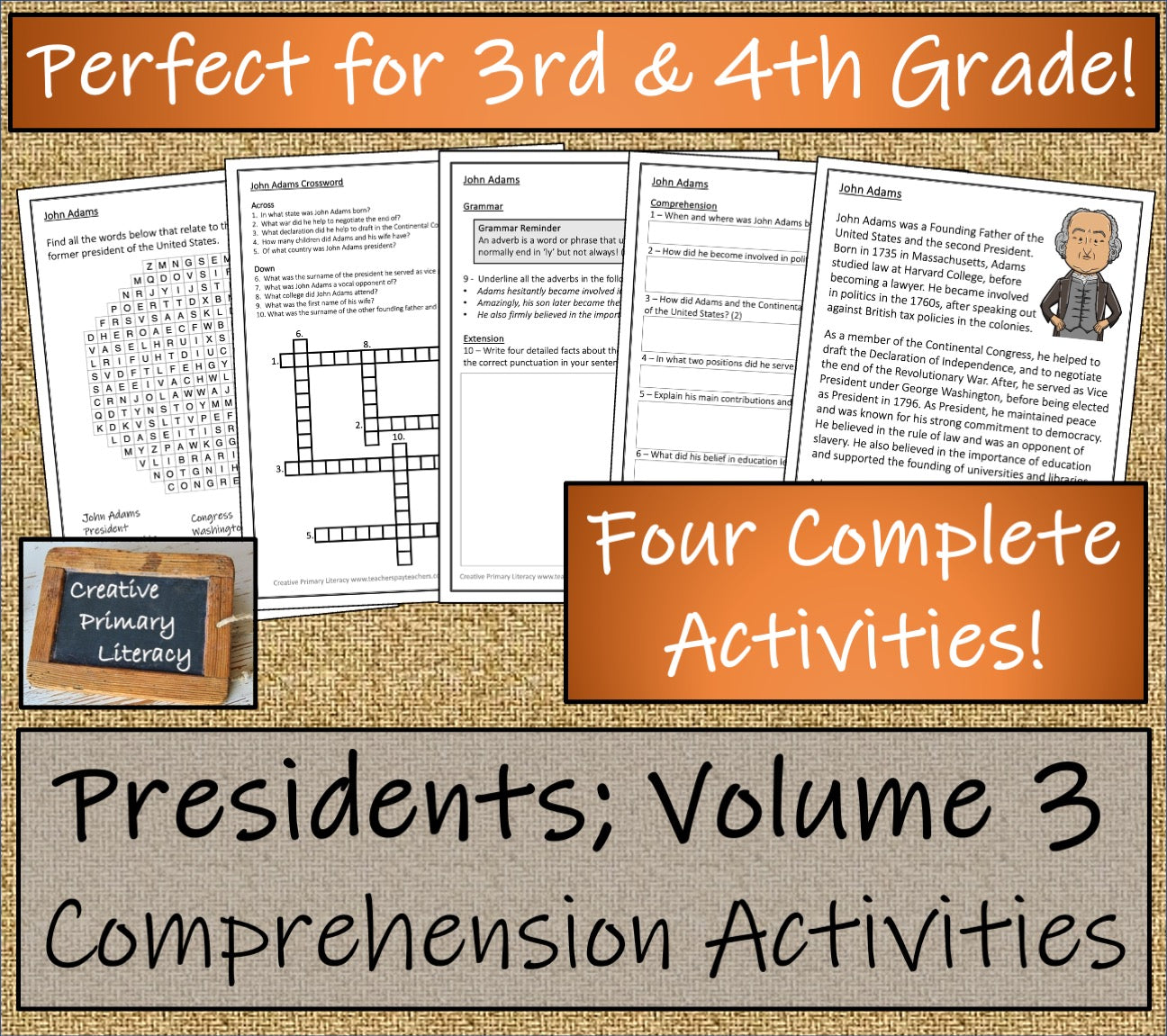 American Presidents Volume 3 Close Reading Comprehension Book | 3rd & 4th Grade