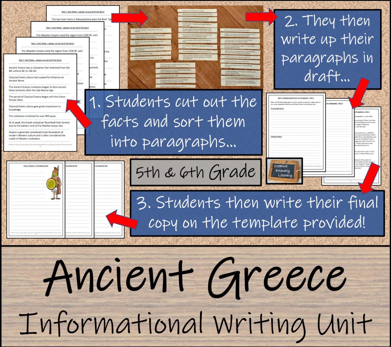 Ancient Greece Informational Writing Unit | 5th Grade & 6th Grade