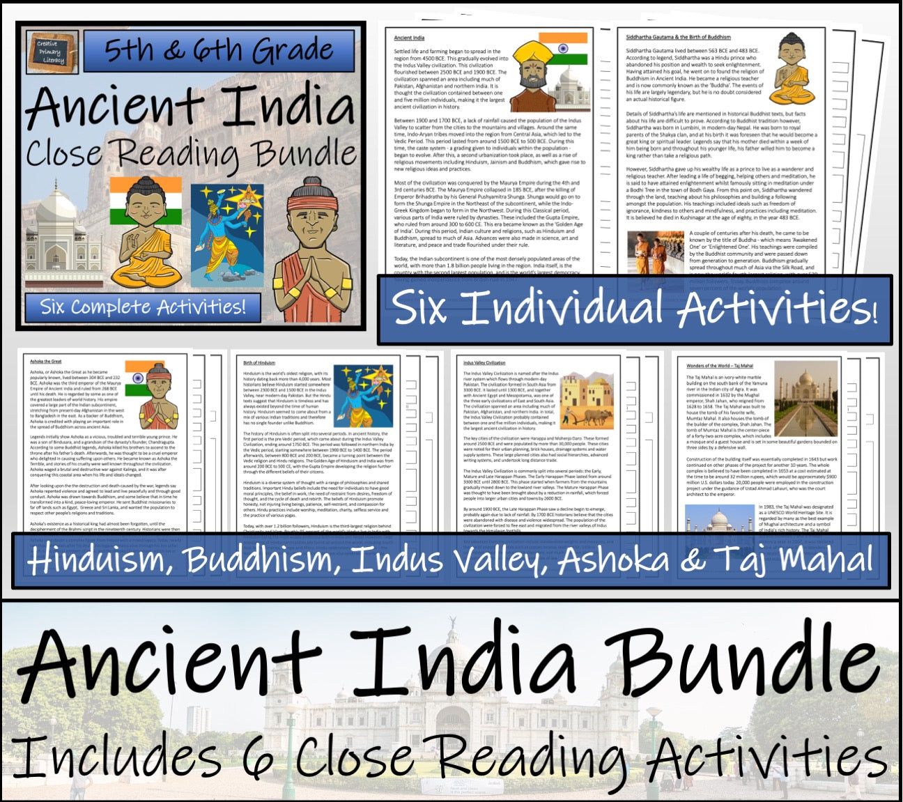 Ancient India Mega Bundle of Activities | 5th Grade & 6th Grade