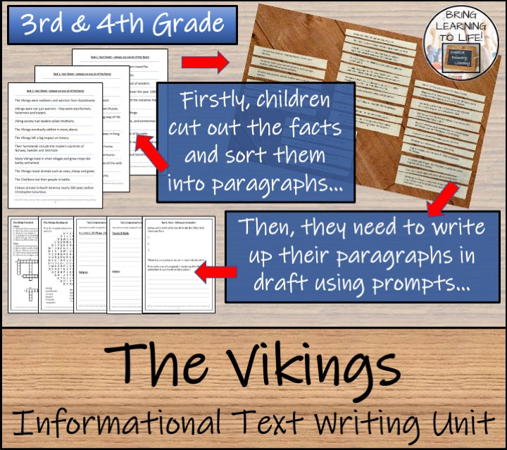 The Vikings Informational Writing Unit | 3rd Grade & 4th Grade