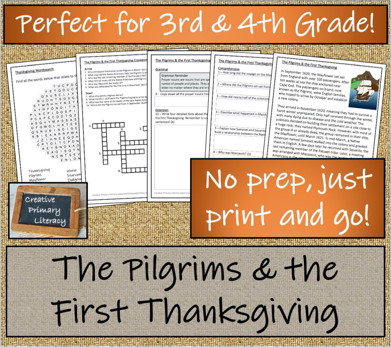 November Close Reading Comprehension Passages | 3rd Grade & 4th Grade