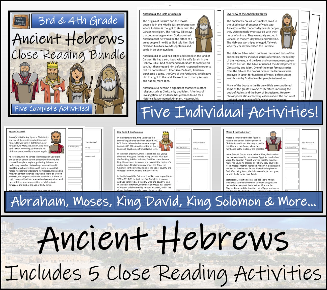 Ancient Hebrews Mega Bundle of Activities | 3rd Grade & 4th Grade