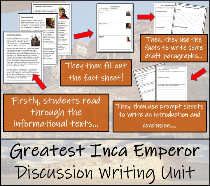 Most Influential Emperor of Inca Empire Opinion Writing Unit | 3rd & 4th Grade