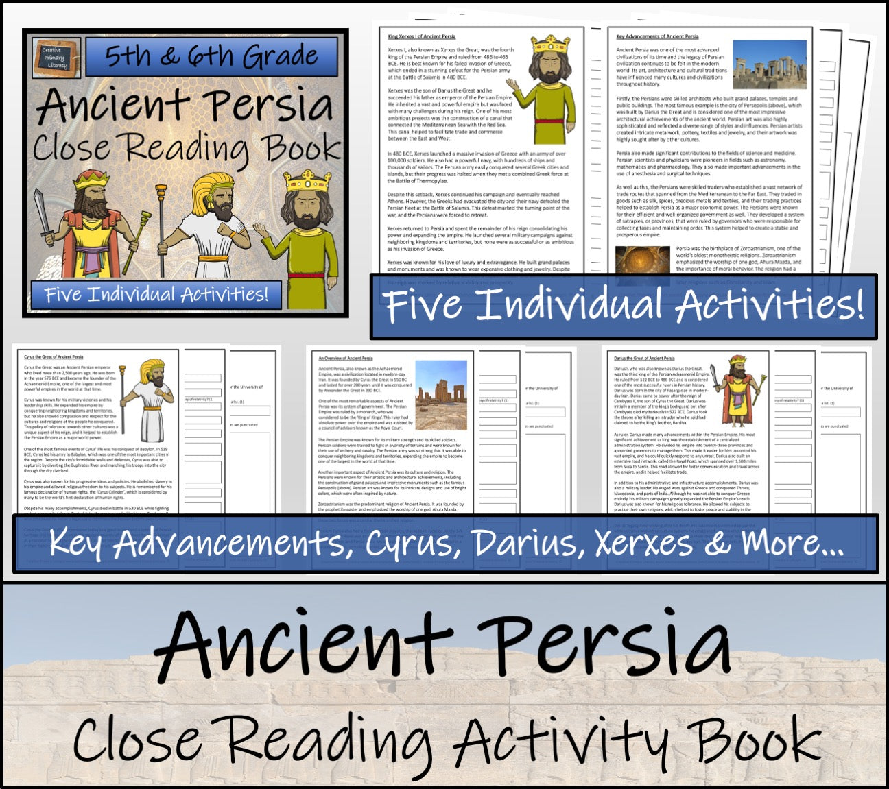 Ancient Persia Close Reading Comprehension Book | 5th Grade & 6th Grade