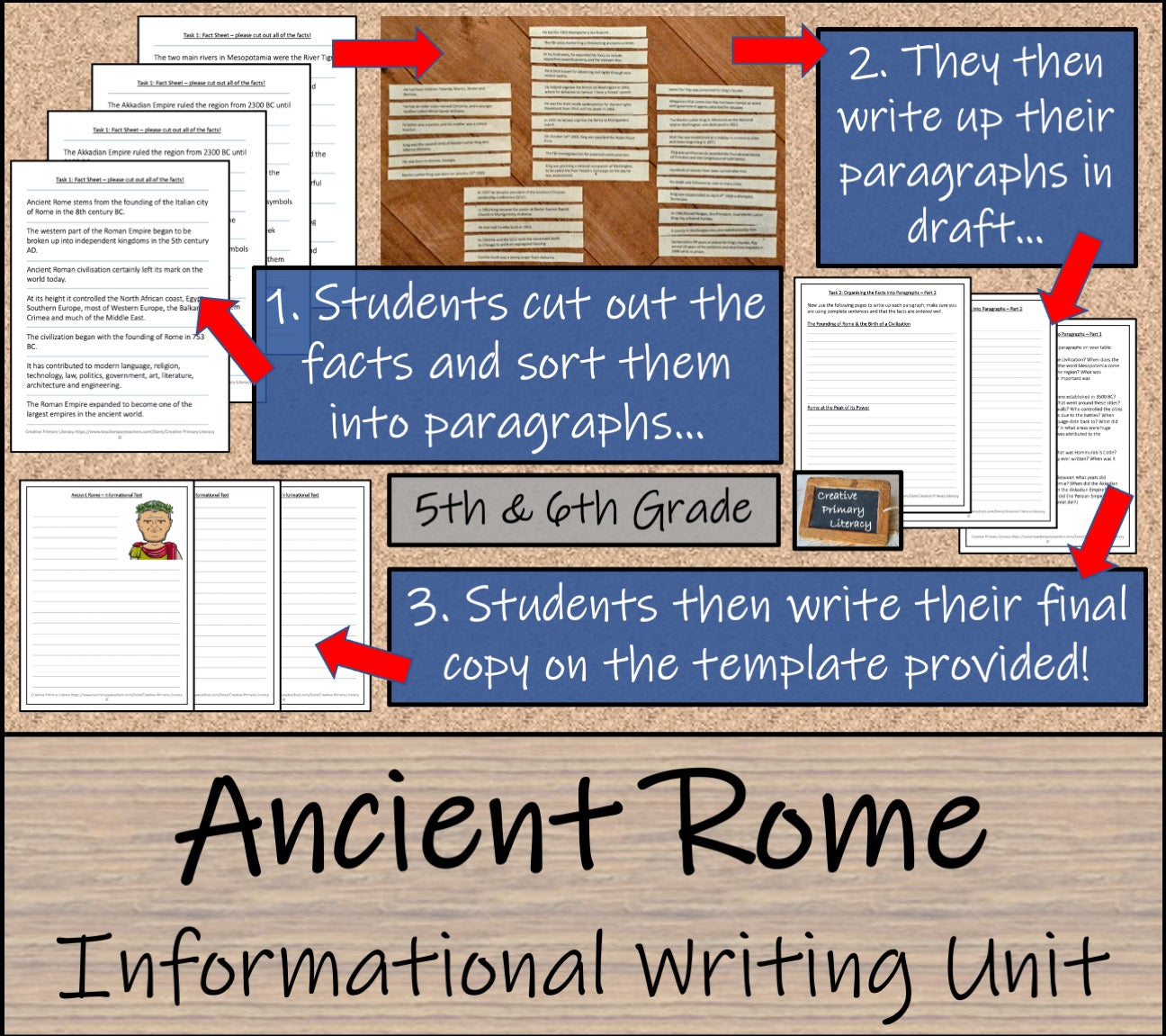 Ancient Rome Informational Writing Unit | 5th Grade & 6th Grade