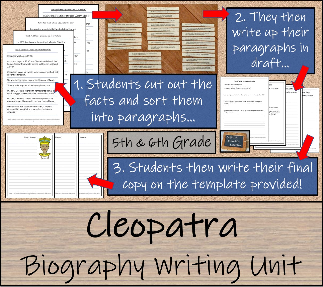 Cleopatra Biography Writing Unit | 5th Grade & 6th Grade