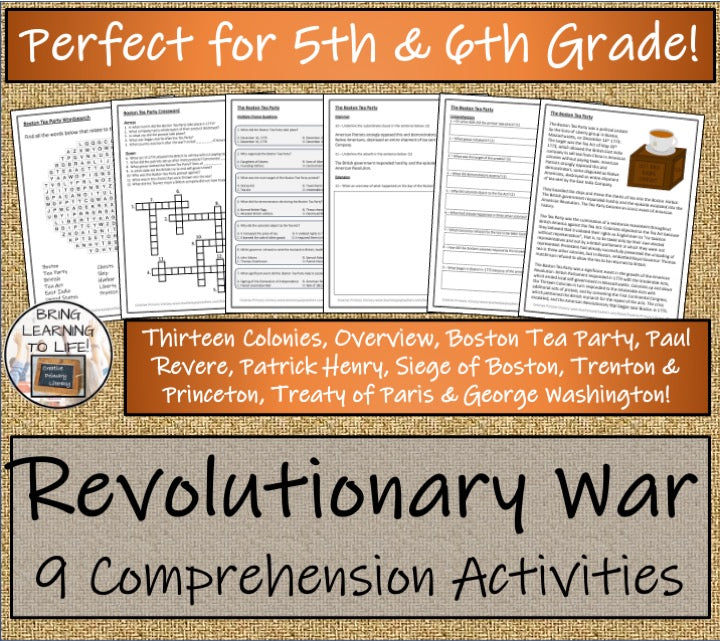 American Revolutionary War Activities Mega Bundle | 5th Grade & 6th Grade