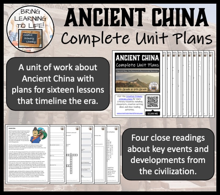 Ancient China Unit Plans and Resource Bundle | 5th Grade & 6th Grade