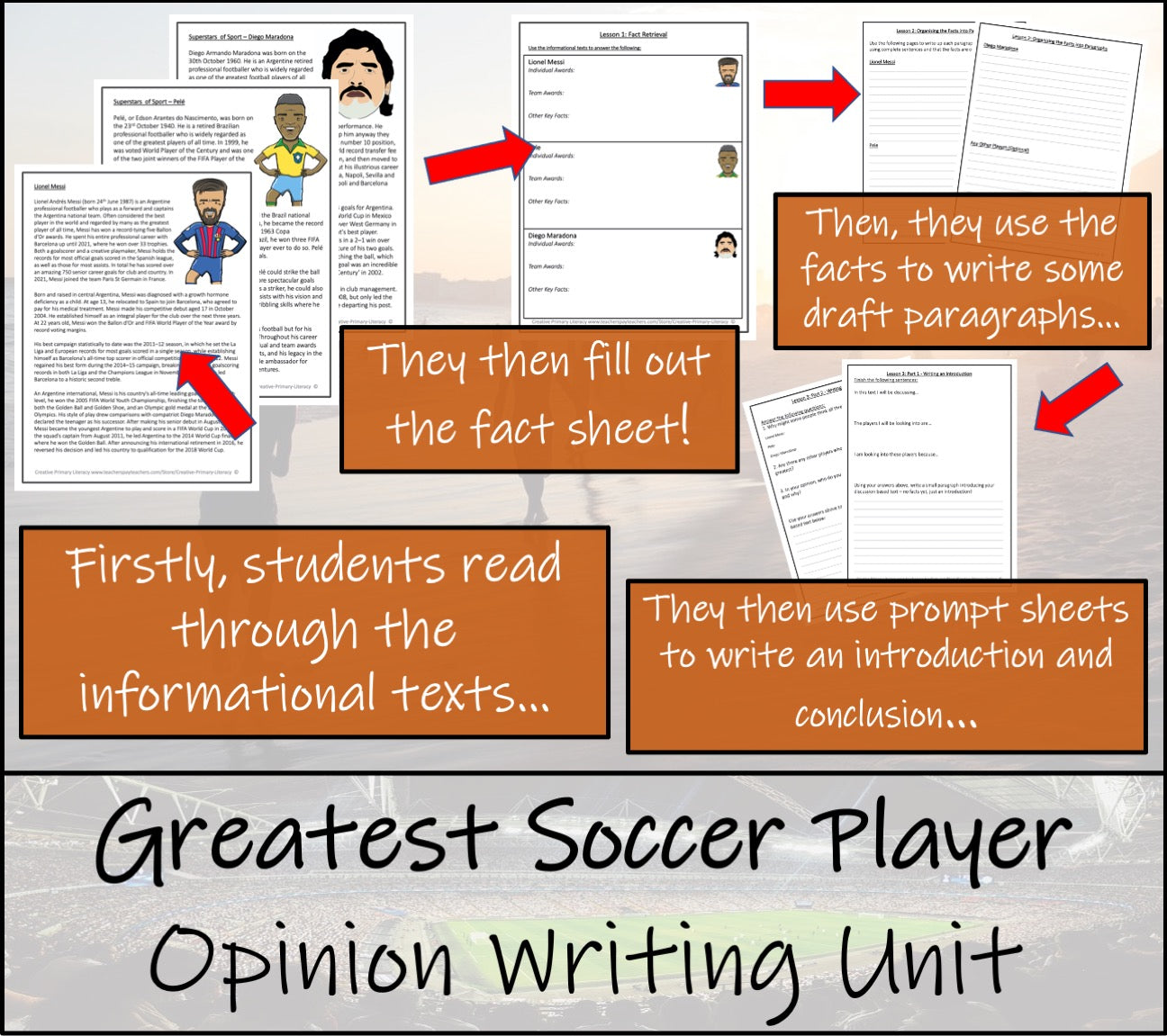 Greatest Soccer Player Opinion Writing Unit | 5th Grade & 6th Grade