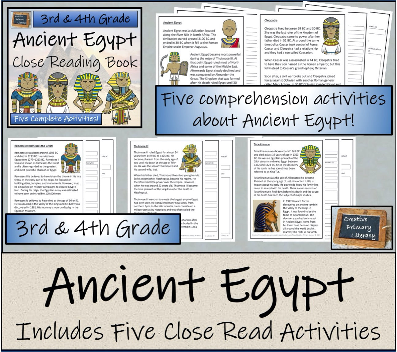 Ancient Egypt Mega Bundle of Activities | 3rd Grade & 4th Grade