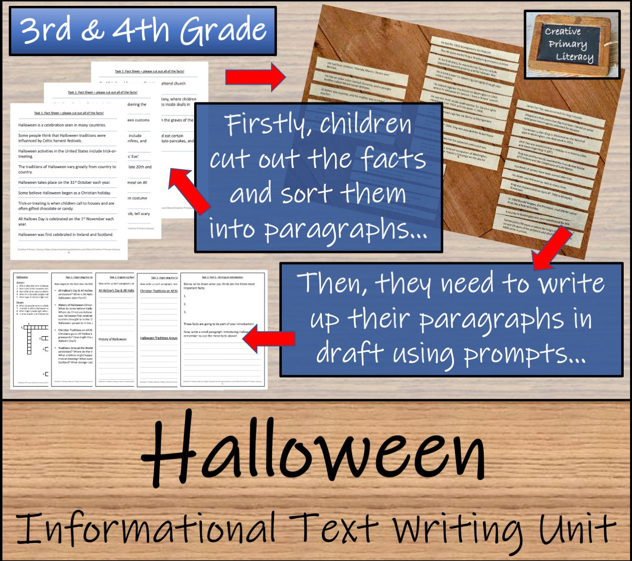 Halloween Informational Writing Unit | 3rd Grade & 4th Grade
