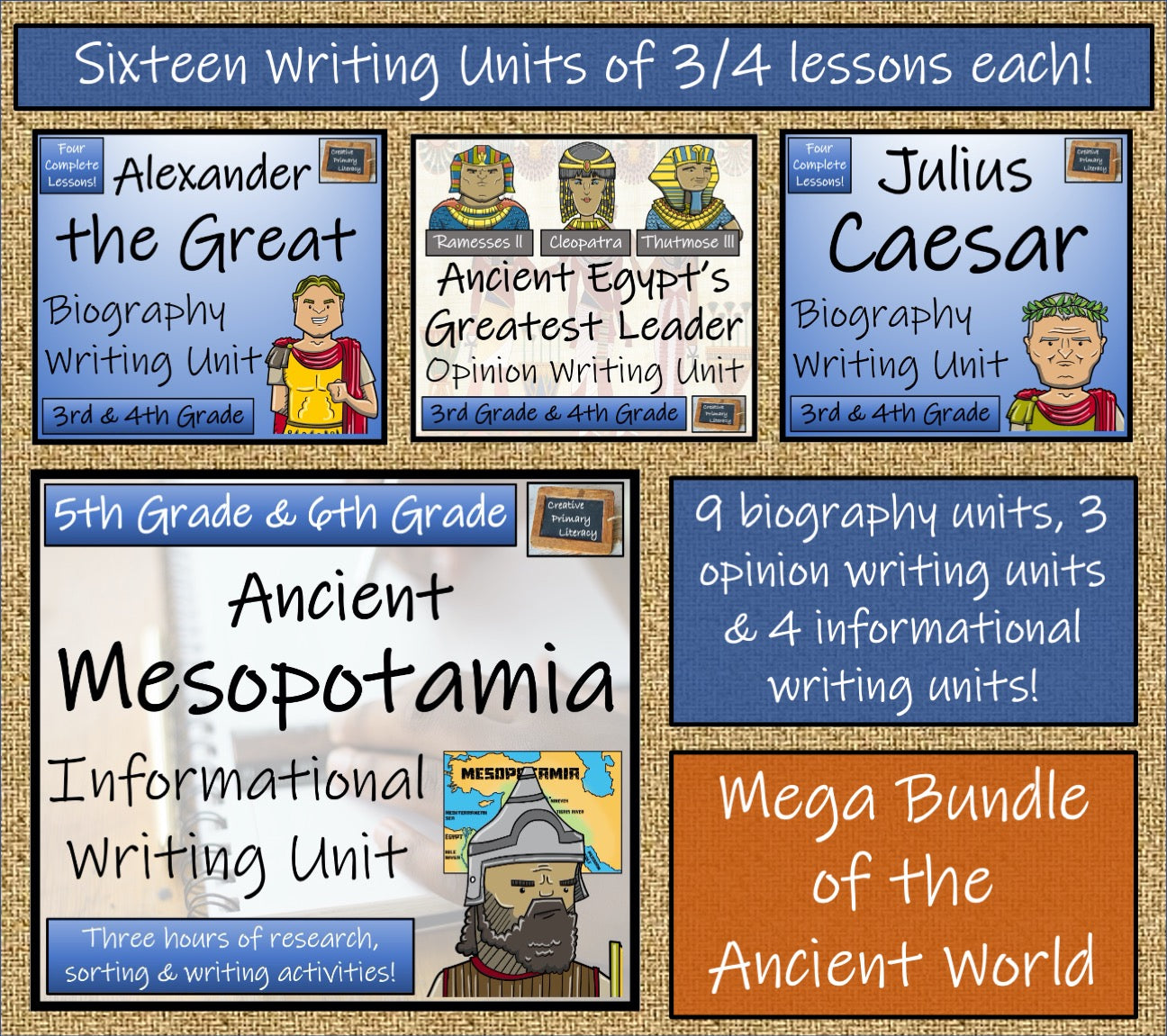 Ancient History Mega Bundle | 3rd & 4th Grade | 80 hours of Activities