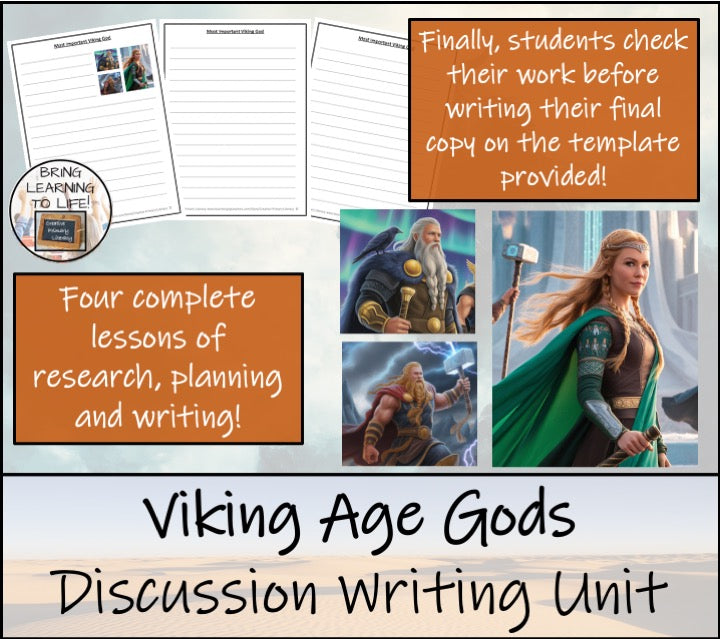 Most Important Viking God Opinion Writing Unit | 3rd Grade & 4th Grade