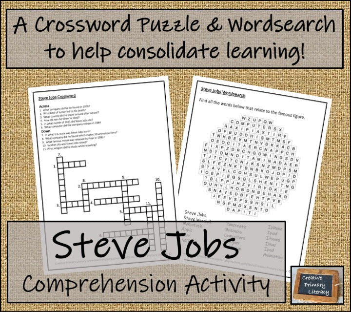 Steve Jobs Biography Project & Writing Unit | 5th Grade & 6th Grade