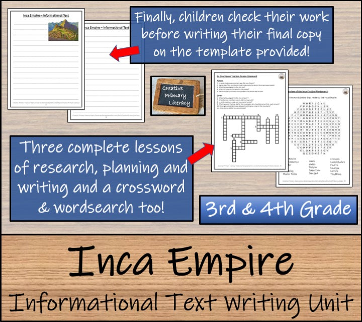 Inca Empire Informational Writing Unit | 3rd Grade & 4th Grade