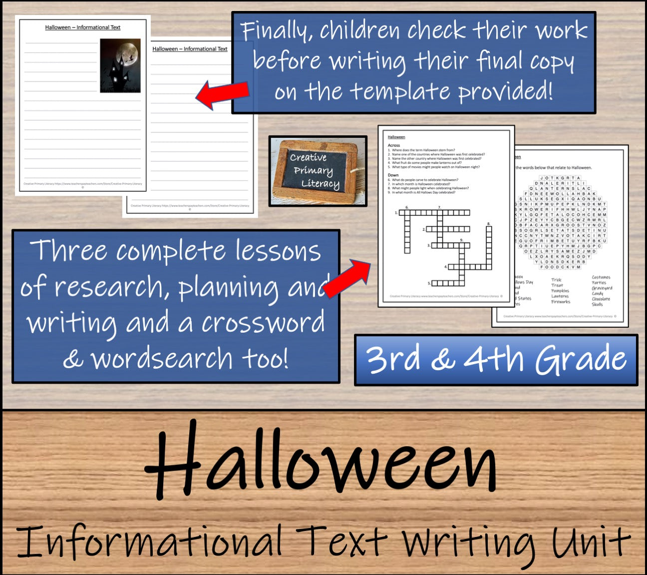 Halloween Informational Writing Unit | 3rd Grade & 4th Grade