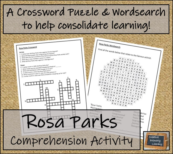 Rosa Parks Biography Project & Writing Unit | 5th Grade & 6th Grade