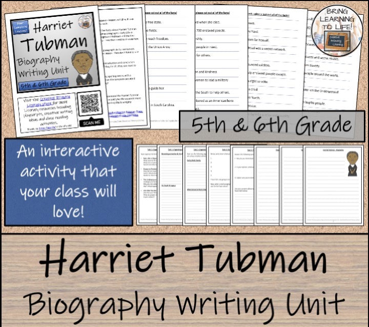 Harriet Tubman Close Reading & Biography Bundle | 5th Grade & 6th Grade