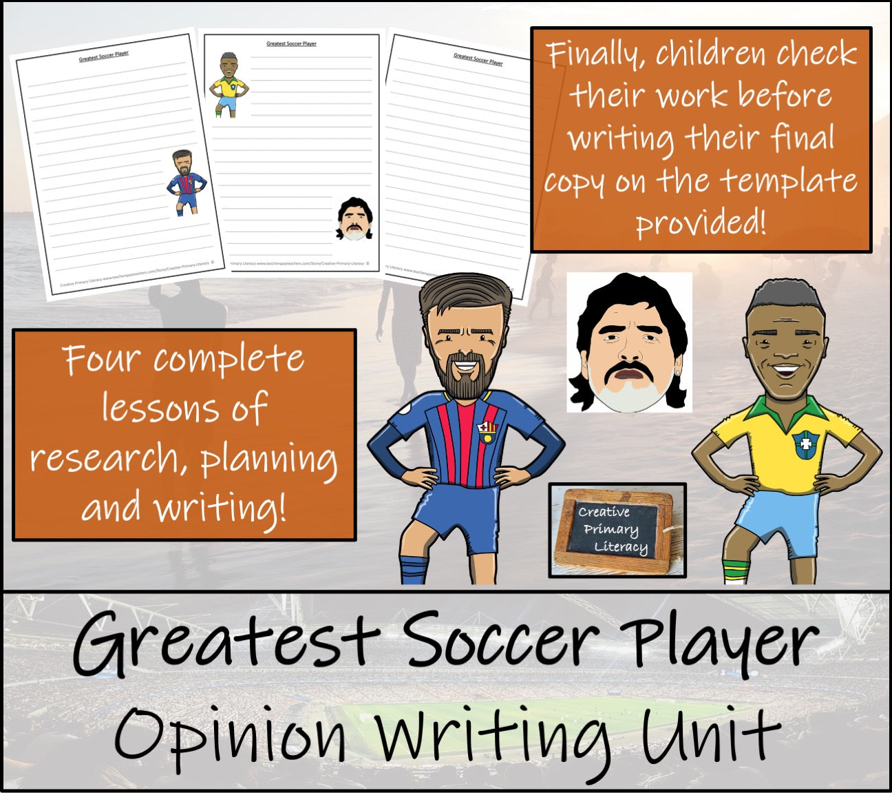 Greatest Soccer Player Opinion Writing Unit | 5th Grade & 6th Grade