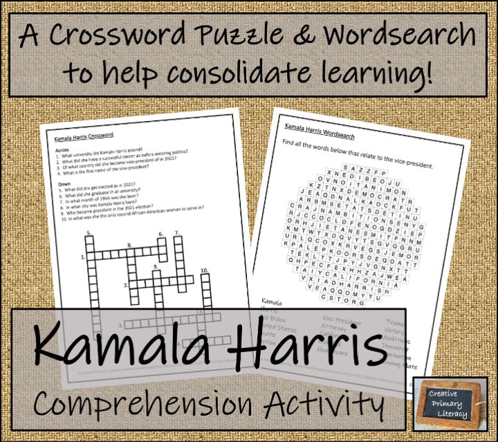 Kamala Harris Biography Project & Writing Unit | 5th Grade & 6th Grade