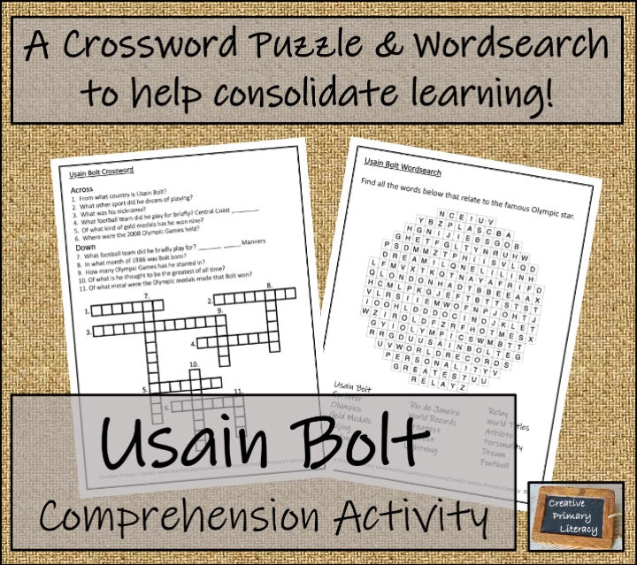 Usain Bolt Biography Project & Writing Unit | 5th Grade & 6th Grade