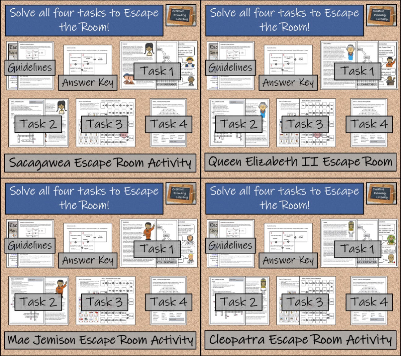 Womens History Escape Room Activity Mega Bundle | 5th Grade & 6th Grade