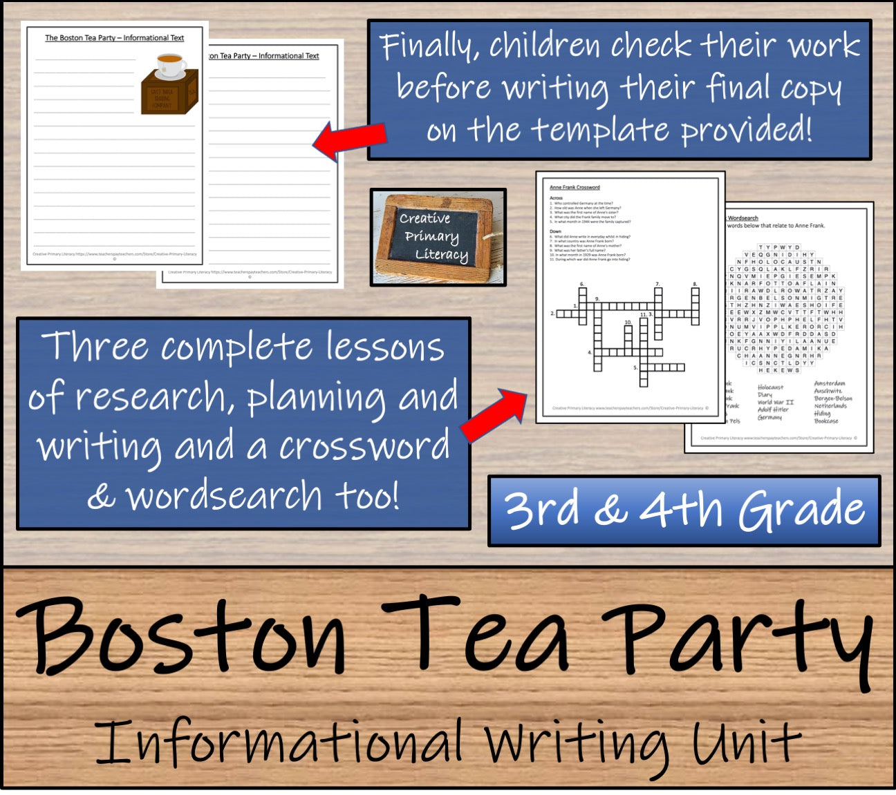 Boston Tea Party Informational Writing Activity | 3rd Grade & 4th Grade