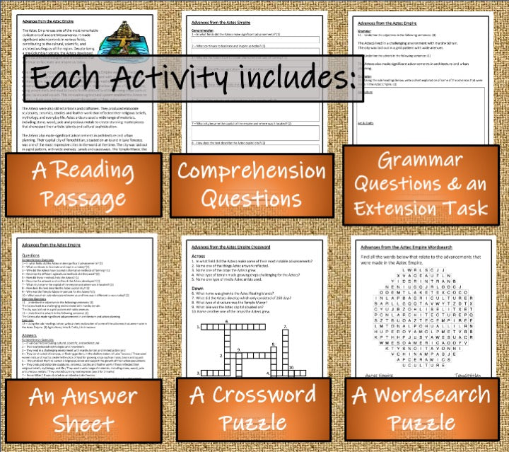 Aztec Empire Close Reading Comprehension Book | 5th Grade & 6th Grade