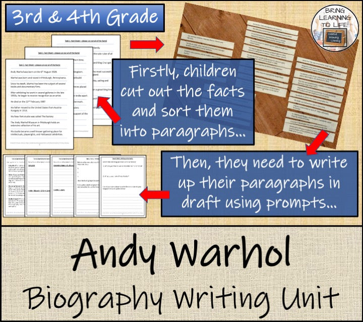 Andy Warhol Biography Writing Unit | 3rd–4th Grade | Art History