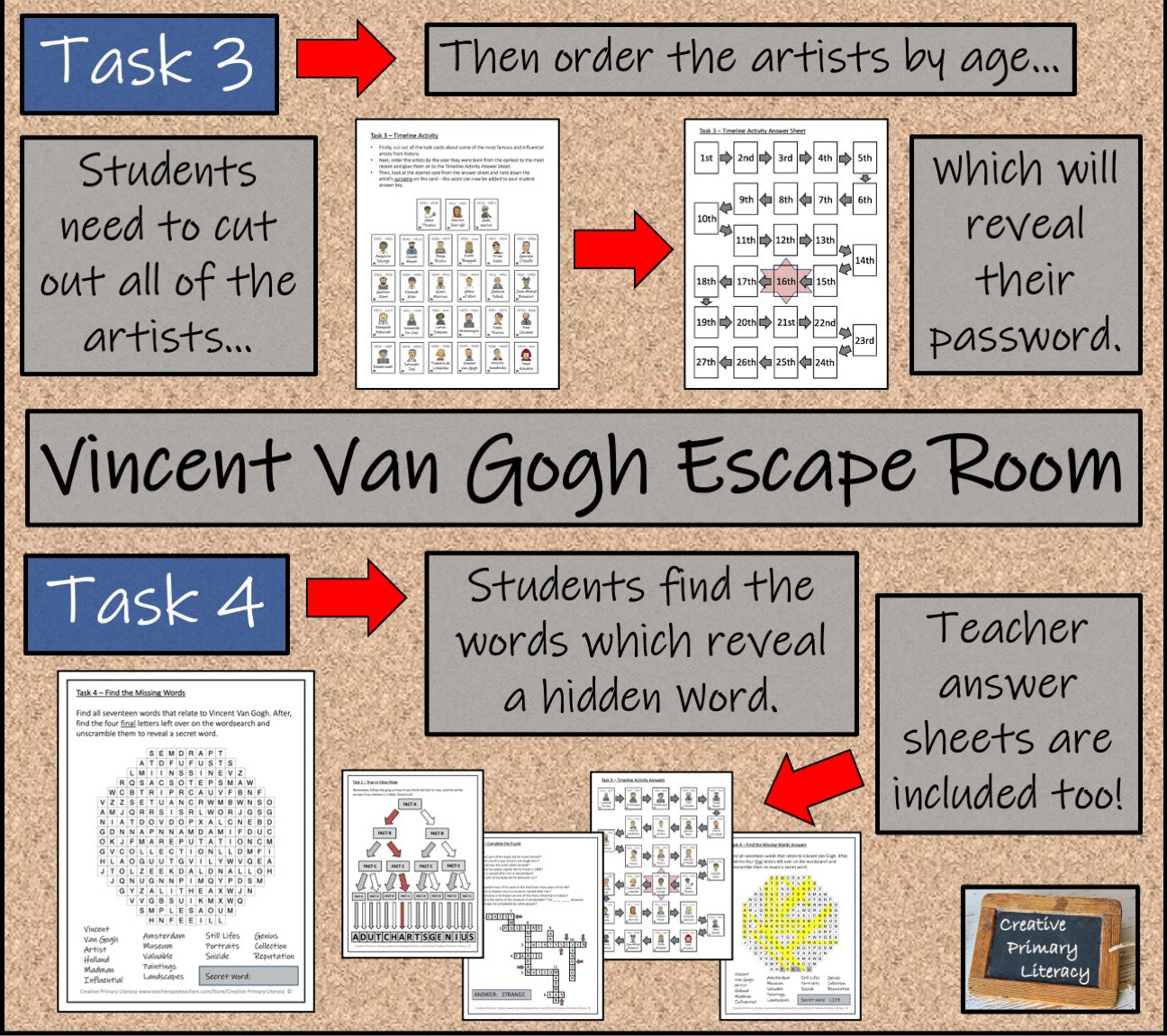 Vincent Van Gogh Escape Room Activity