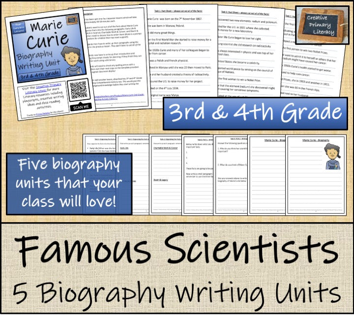 Famous Scientists Mega Bundle of Activities | 3rd Grade & 4th Grade