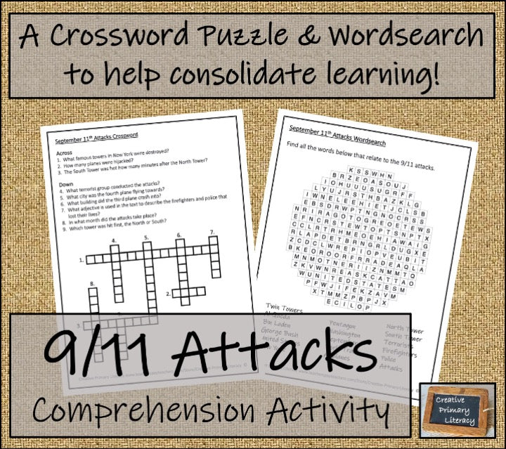 9/11 Terrorist Attacks Informational Writing Activity | 5th Grade & 6th Grade