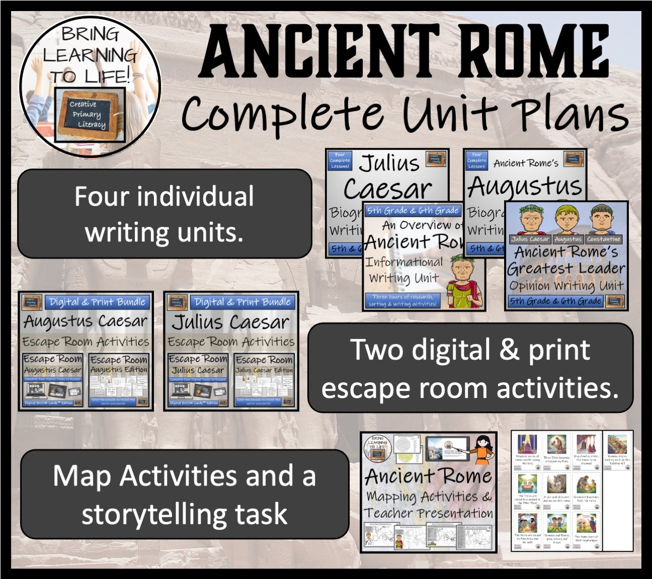 Ancient Rome Unit Plans and Resource Bundle | 5th Grade & 6th Grade