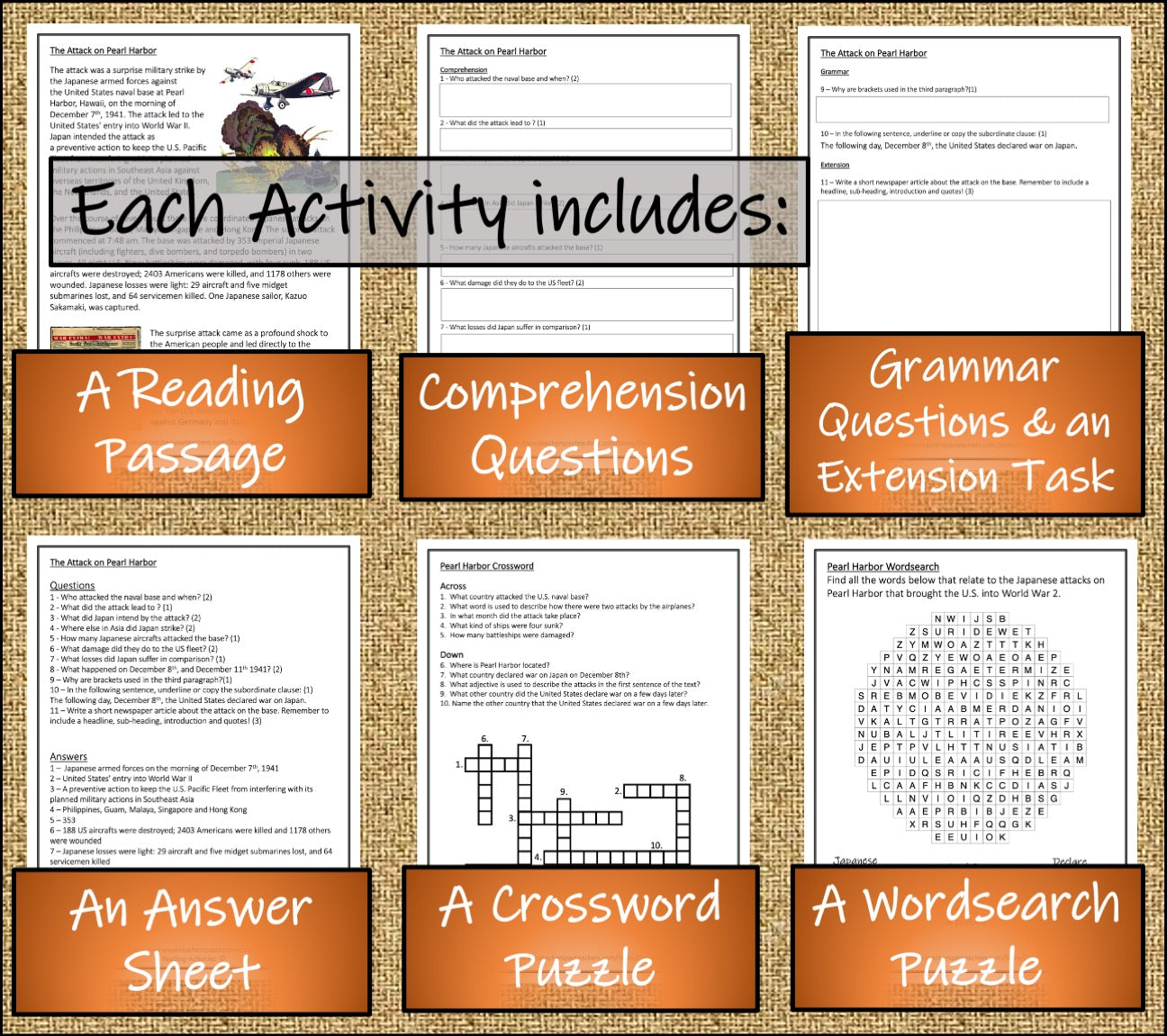 World War II Close Reading Comprehension Activity Book | 5th Grade & 6th Grade