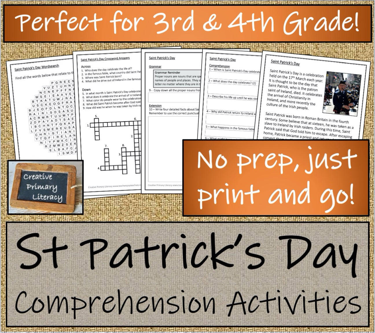 March Close Reading Comprehension Passages | 3rd Grade & 4th Grade