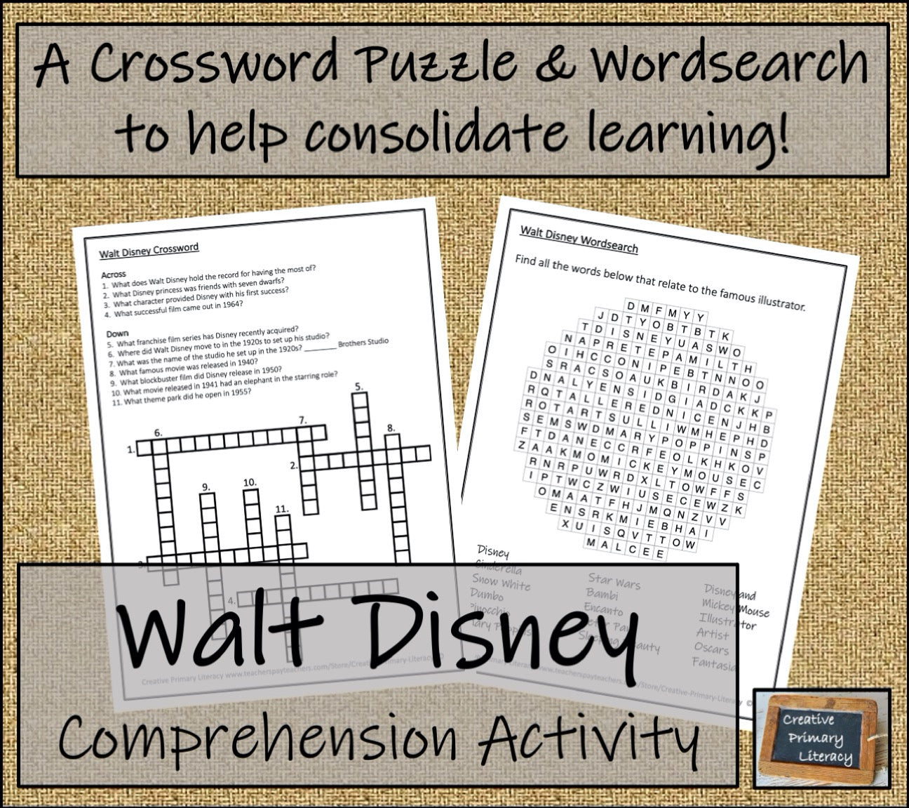 Walt Disney Biography Project & Writing Unit | 5th Grade & 6th Grade
