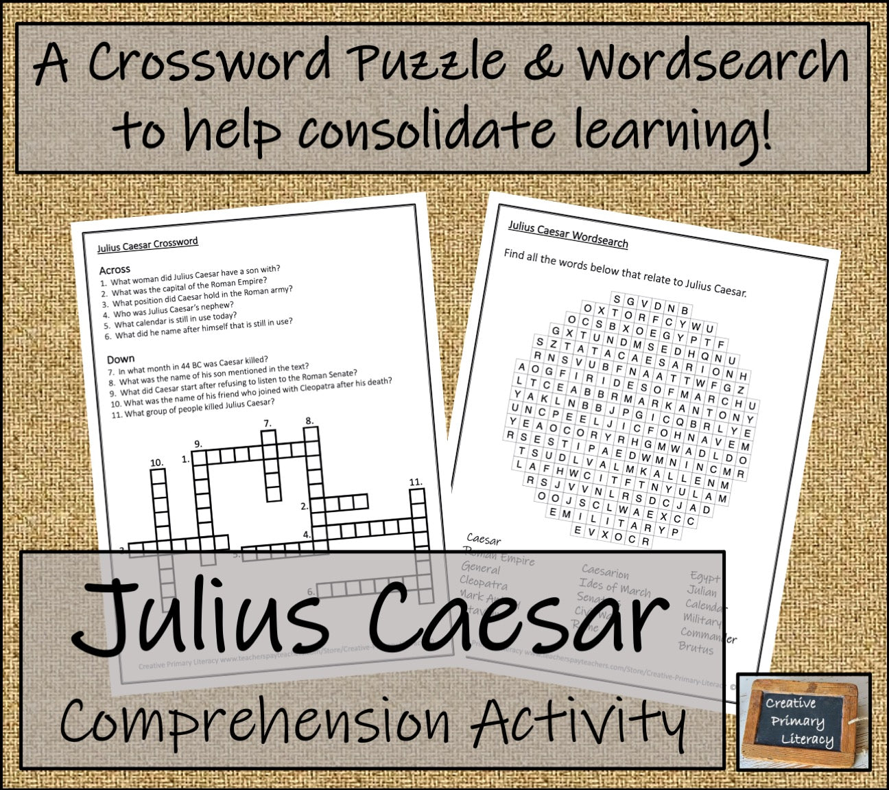 Julius Caesar Biography Project & Writing Unit | 5th Grade & 6th Grade