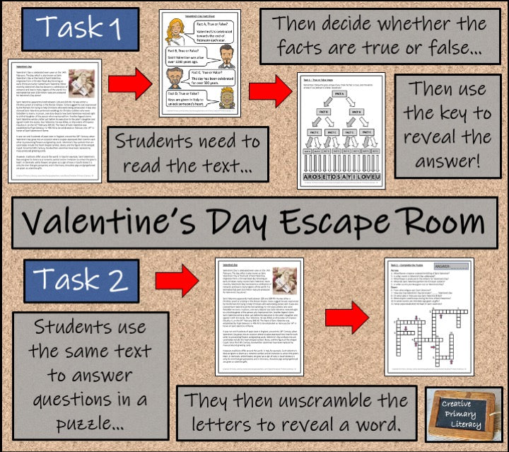 Valentine's Day Escape Room Activity