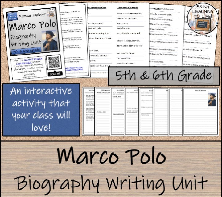 Marco Polo Close Reading & Biography Bundle | 5th Grade & 6th Grade