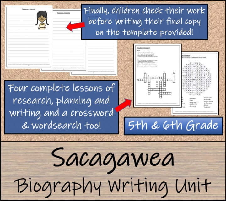 Sacagawea Biography Project & Writing Unit | 5th Grade & 6th Grade