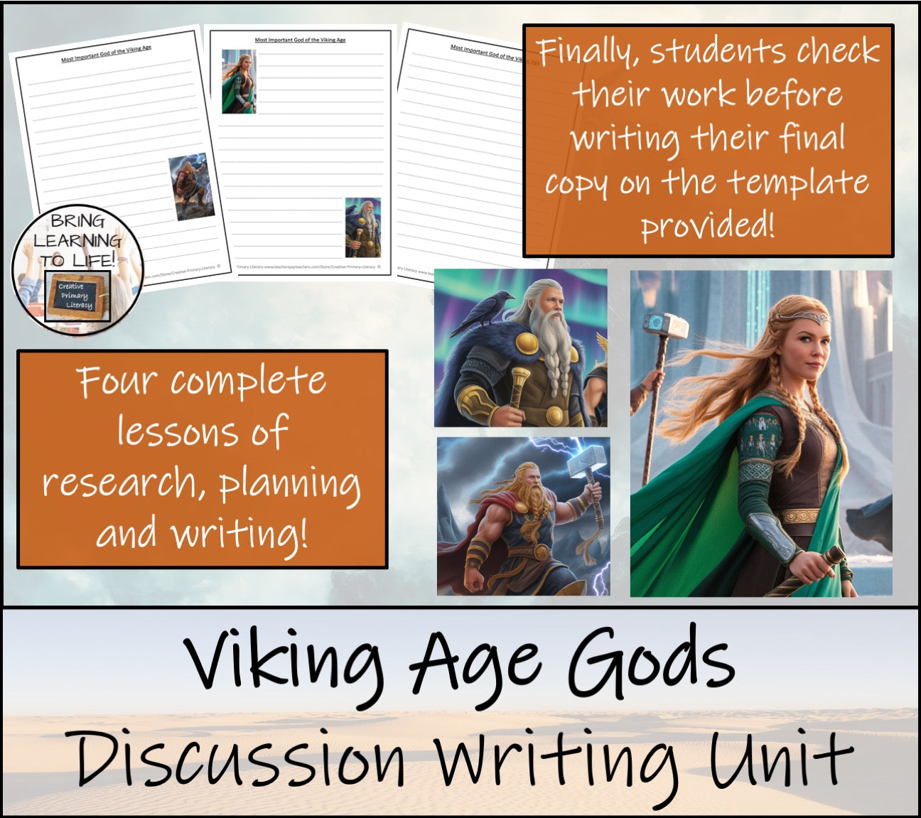 Most Important Viking God Opinion Writing Unit | 5th Grade & 6th Grade