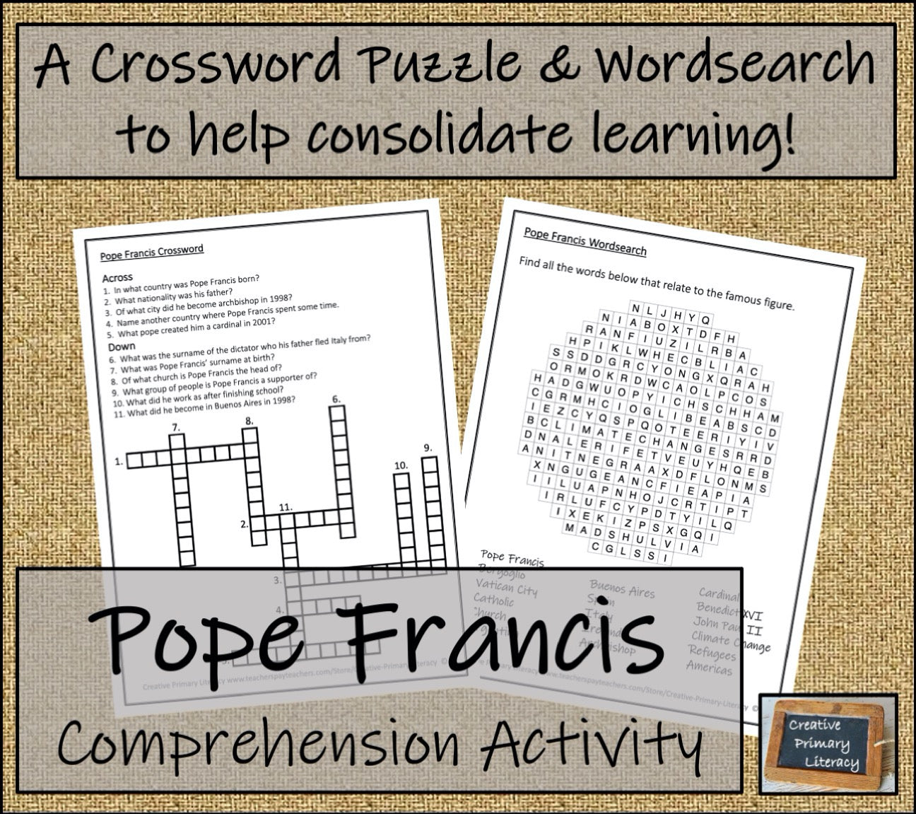 Pope Francis Biography Project & Writing Unit | 5th Grade & 6th Grade